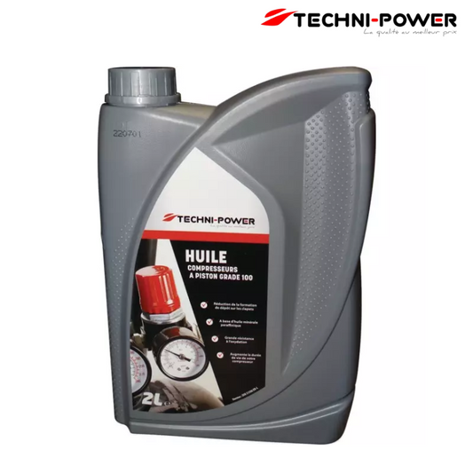 HUILE POUR COMPRESSEUR A PISTON BIDON 2L TECHNI-POWER