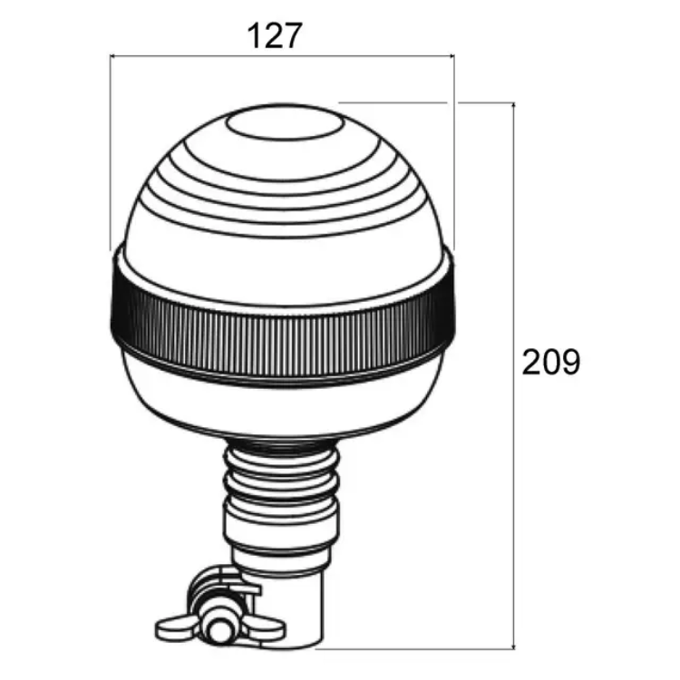 GYROPHARE LED FLEXIBLE 12/24V R65 TECHNI-POWER