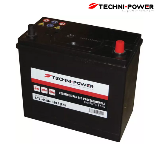 BATTERIE 12V-45AH/330A NS60 + A DROITE TECHNI-POWER