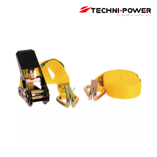 SANGLE A CLIQUET 25 MM CROCHETS FERMES 5M 1T TECHNI-POWER