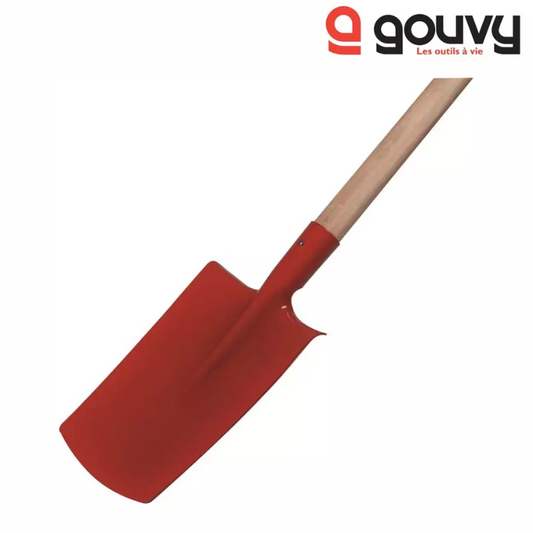 BECHE FRANÇAISE 28CM AVEC MANCHE BOIS 100CM GOUVY