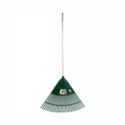 RATEAU DE COUR TRIANGULAIRE 80CM AVEC MANCHE BOIS