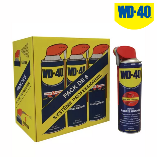 DEGRIPPANT MULTIFONCTION SYSTEME PRO PACK DE 6 AEROSOLS 500ML WD40