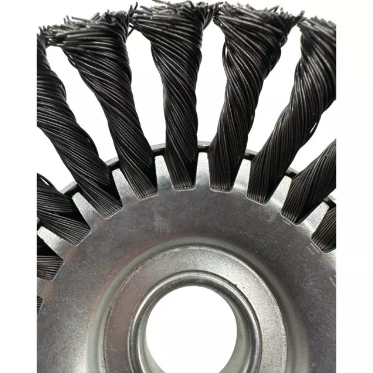 BROSSE DE DESHERBAGE METALLIQUE BRINS ACIER RENFORCE Ø 200 MM ALESAGE Ø 25,4 MM