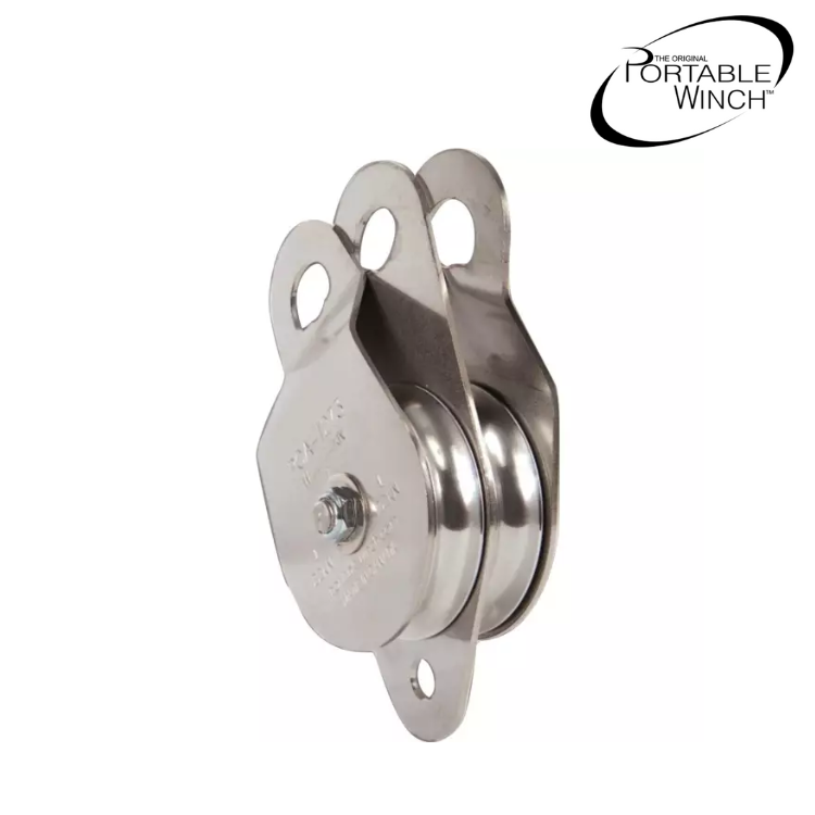 POULIE DOUBLE DE TREUIL INOX DIAMETRE 100MM / 135KN PORTABLE WINCH