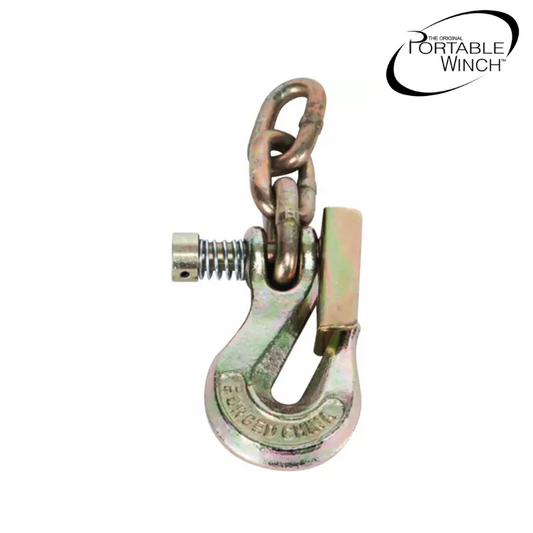 CROCHET PLAT 7MM AVEC BARRURE GRADE 70 PORTABLE WINCH