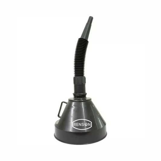 Entonnoir plastique RENSON 160 mm avec bec flexible et filtre – remplissage lubrifiants et carburants