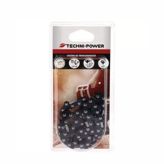 Chaîne de tronçonneuse TECHNI-POWER 1/4" .043" 1,1 mm – 64 maillons entraîneurs, pré-découpée et prête à poser stihl