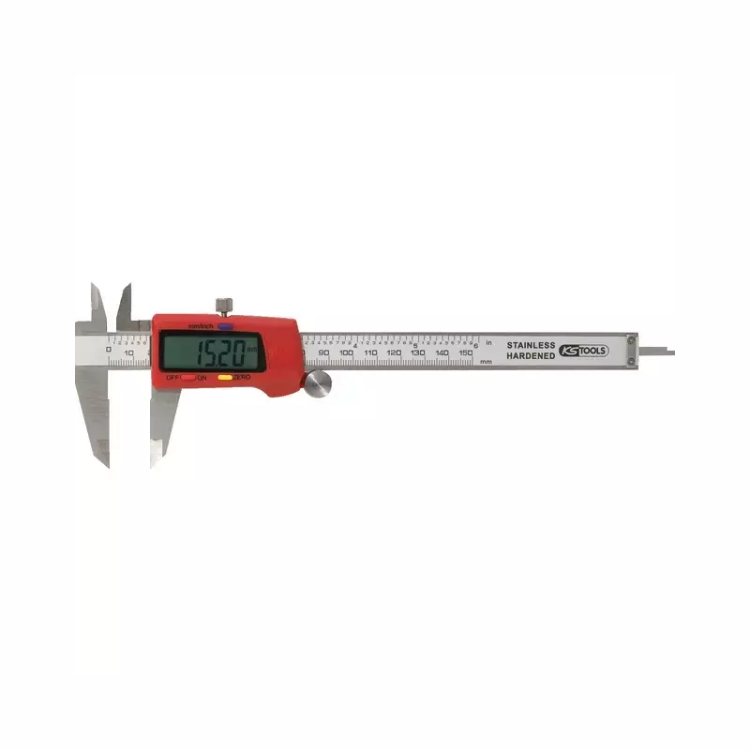 Pied à coulisse digital KS TOOLS 0–150 mm en acier inoxydable avec écran LCD et coffret de rangement