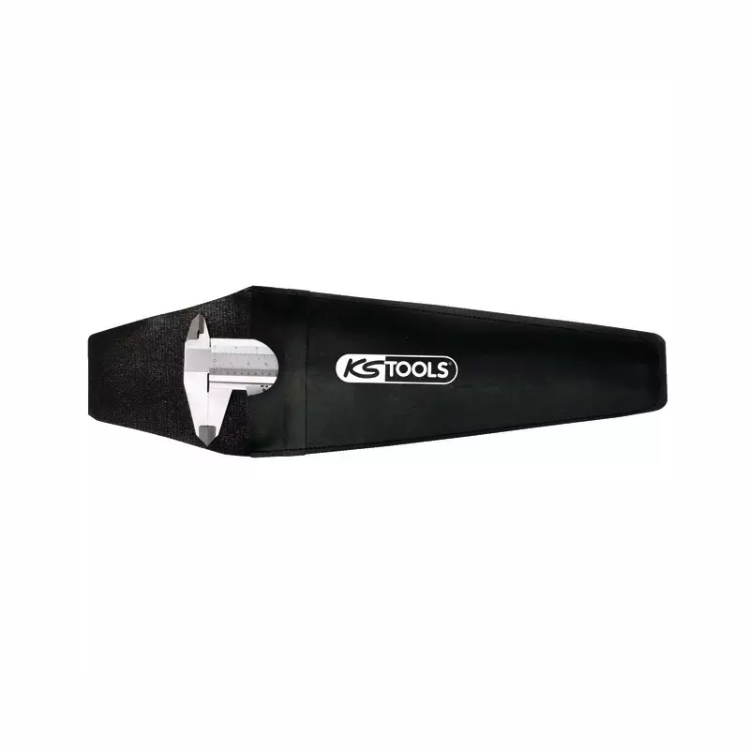 Pied à coulisse à double bec KS TOOLS 150 mm en acier inoxydable avec vernier de précision et étui de rangement - emballage