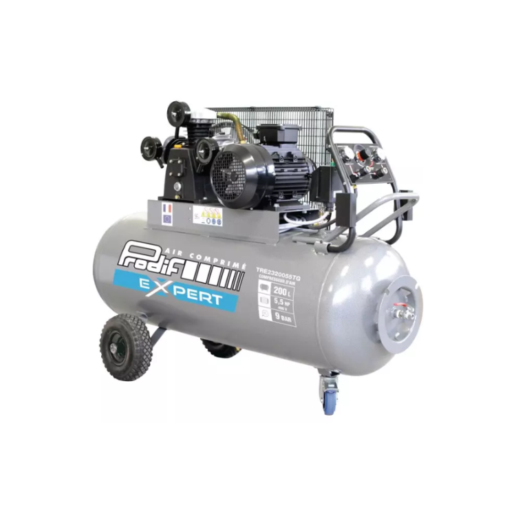 compresseur d'air 200 litres 5,5CV triphasé tête W Prodif