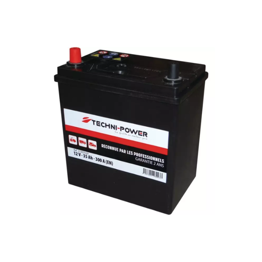 Batterie 12V-35AH/300A NS40 + à gauche Techni-Power