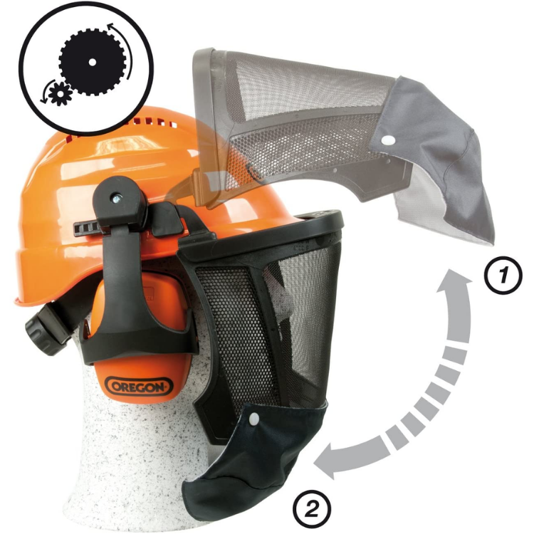 Casque de protection sécurité pro Oregon Waipoua Oreillettes visière 562413 - Greendis